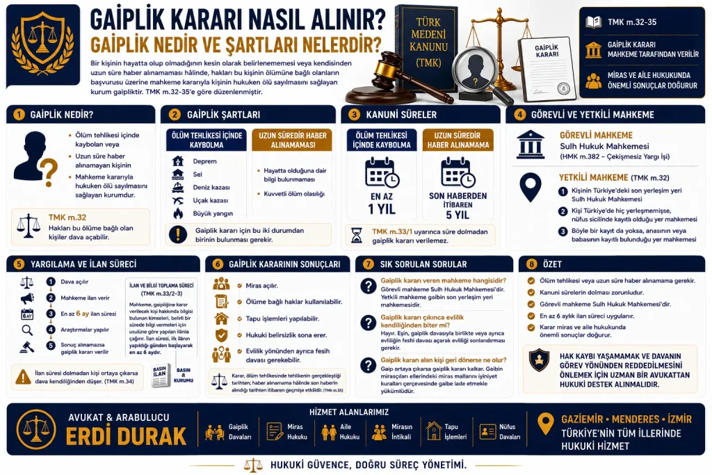 Gaiplik Kararı Nasıl Alınır Şartları Avukat Erdi Durak