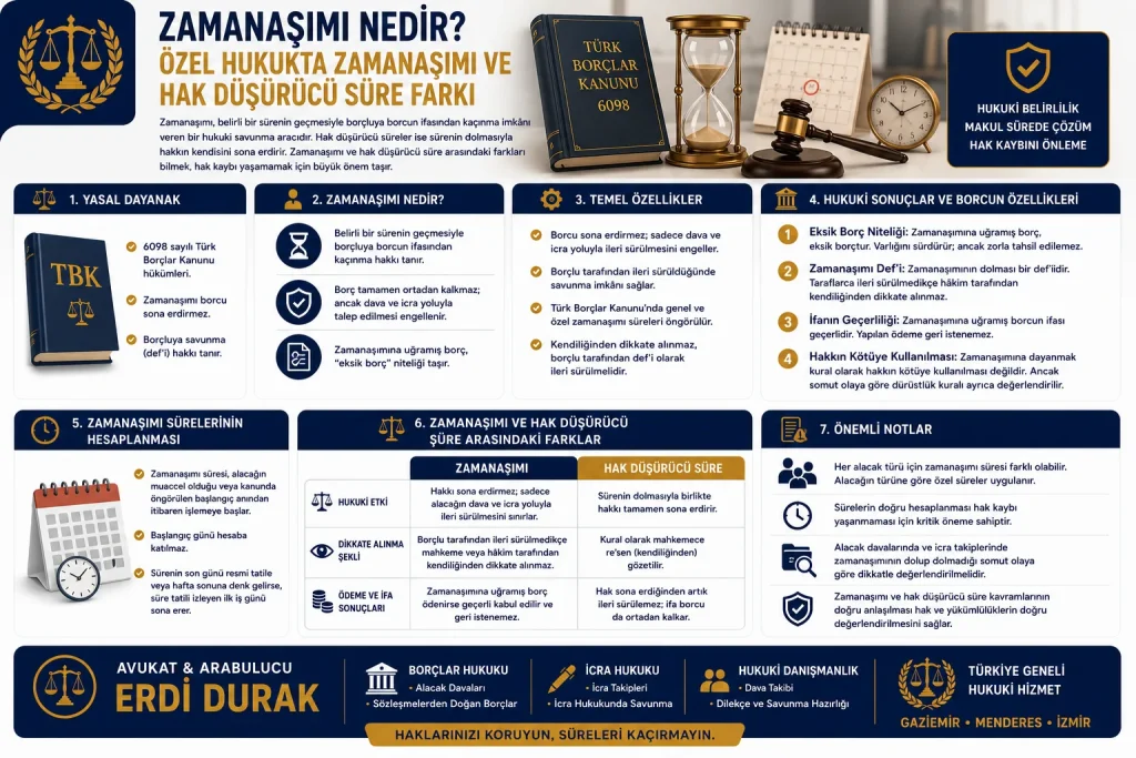 Zamanaşımı Nedir Özel Hukukta Zamanaşımı Avukat Erdi Durak