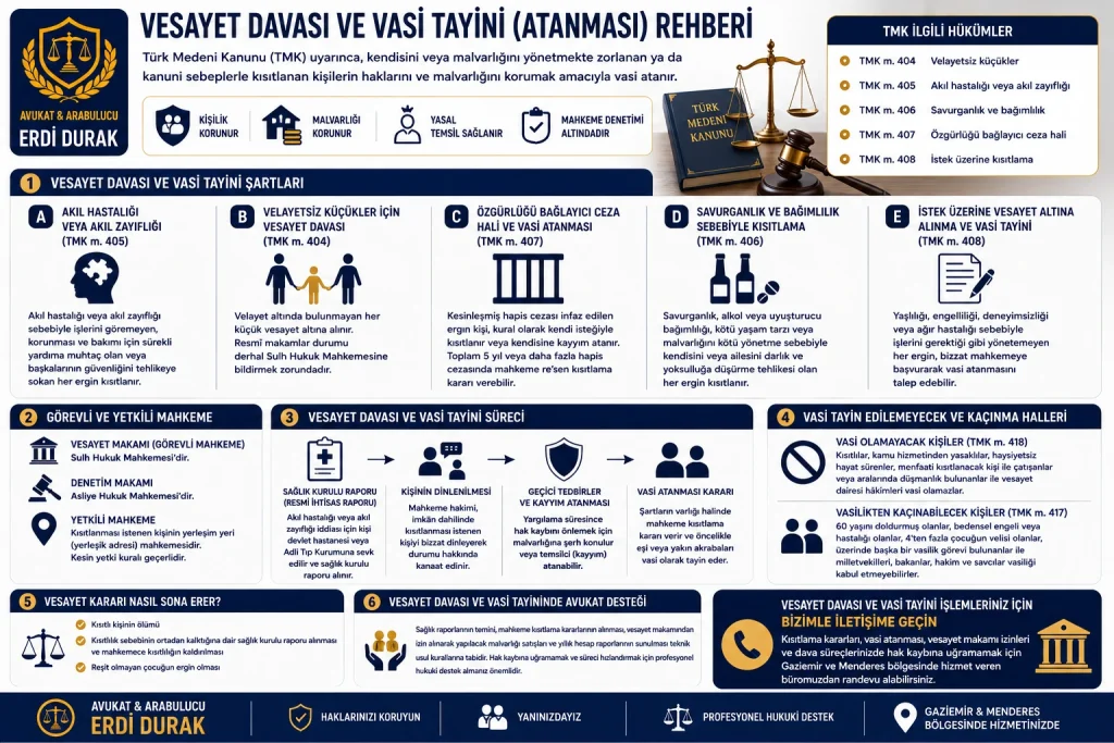 Vesayet davası ve vasi tayini dilekçesi rehberi - Gaziemir Avukat